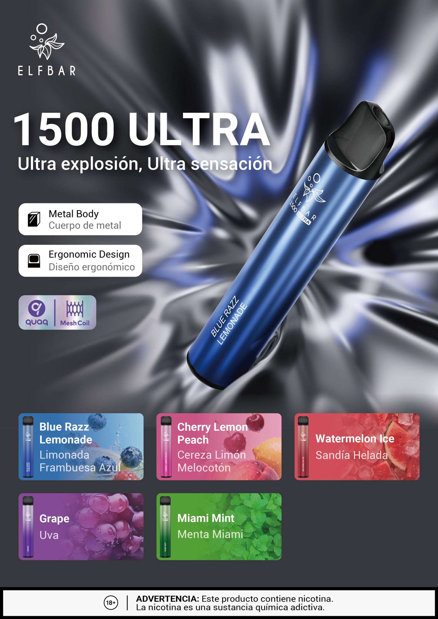 Sabores Elfbar 1500 Ultra