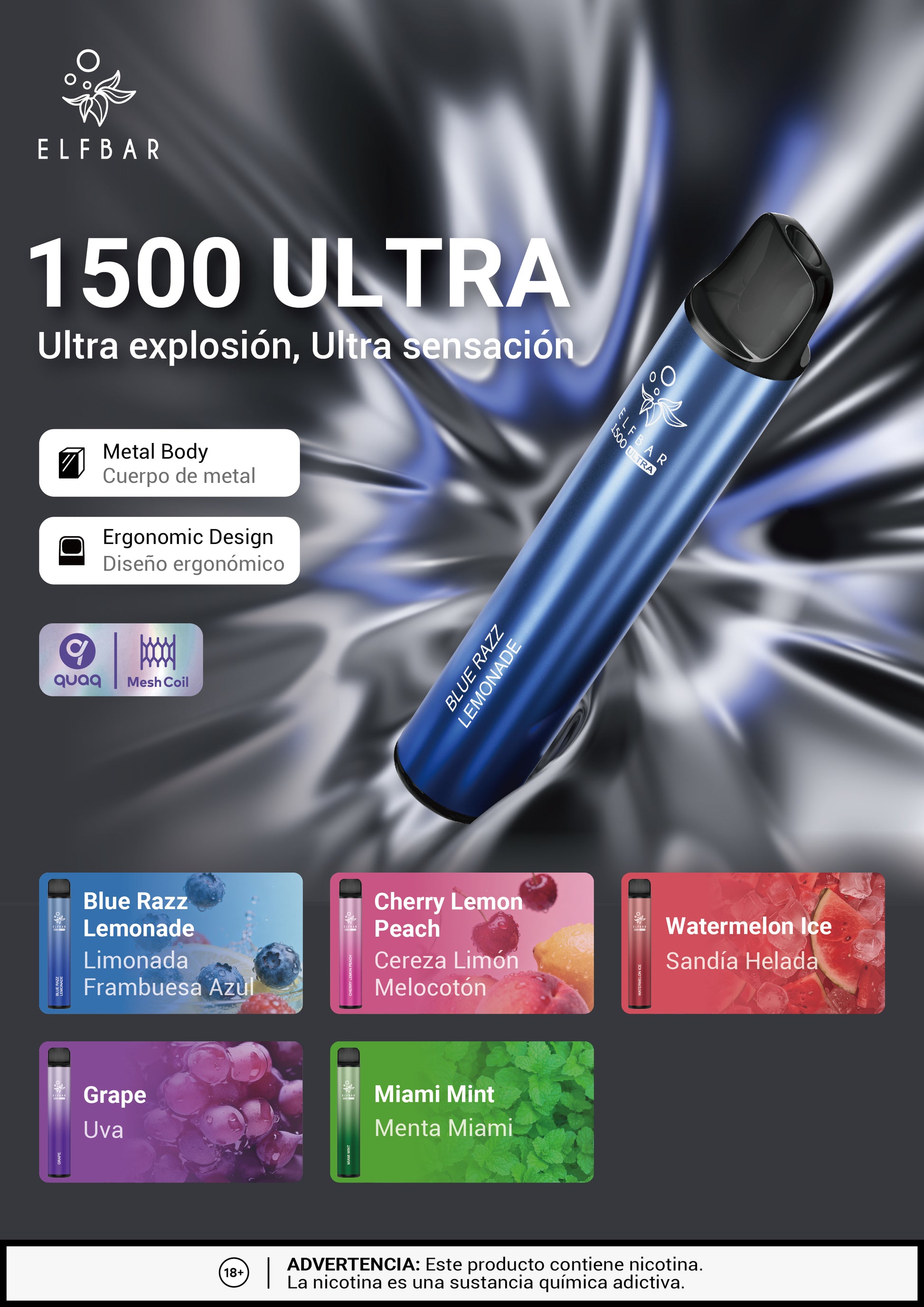 Sabores Elfbar 1500 Ultra